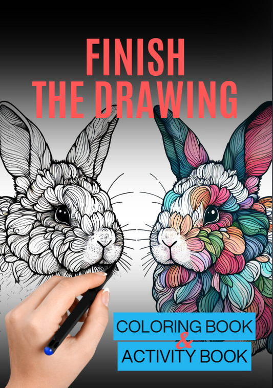 Spark Creativity with the NEW Book: Finish the Drawing Kids Activity Book & Coloring Book