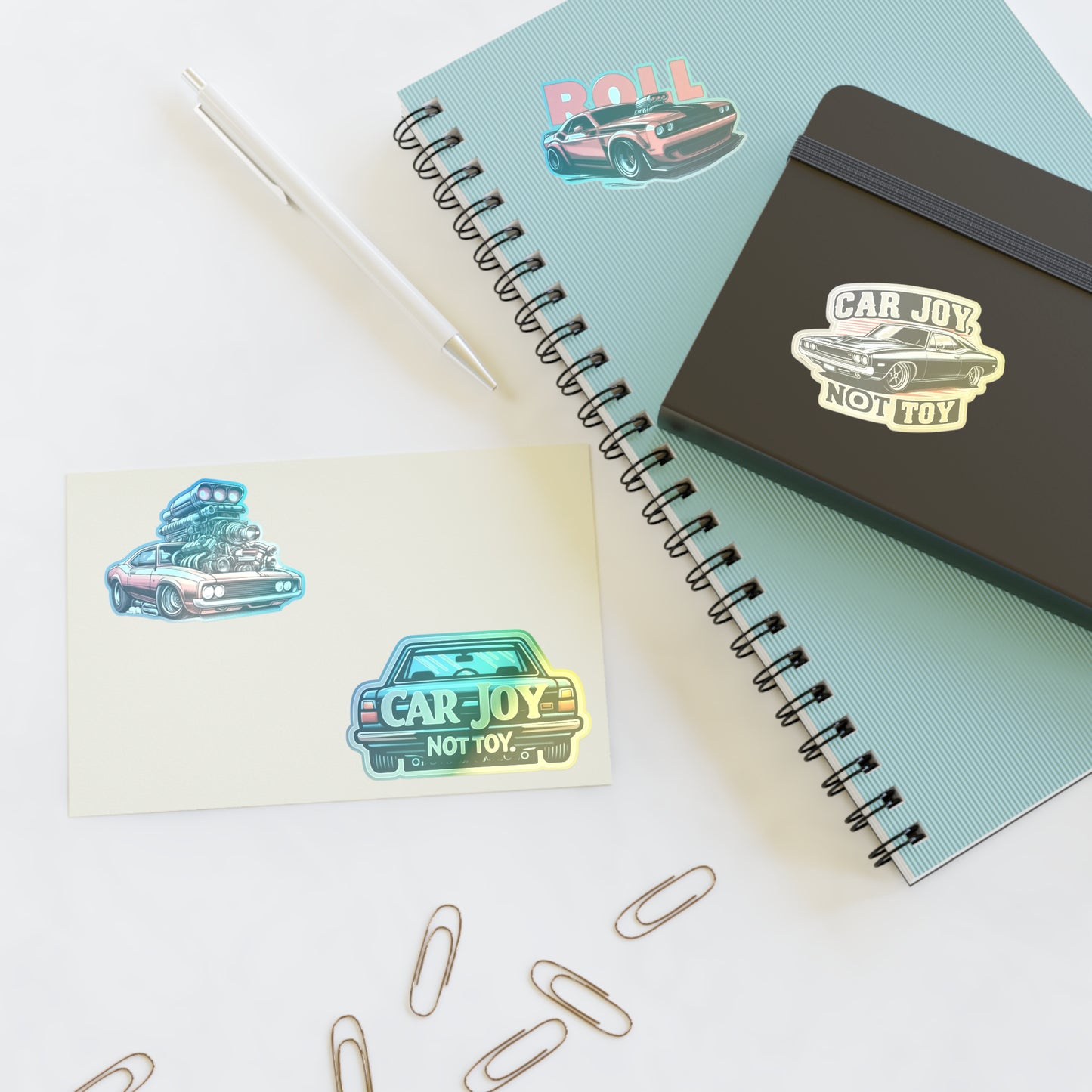 Holographic Muscle Car Sticker Sheet