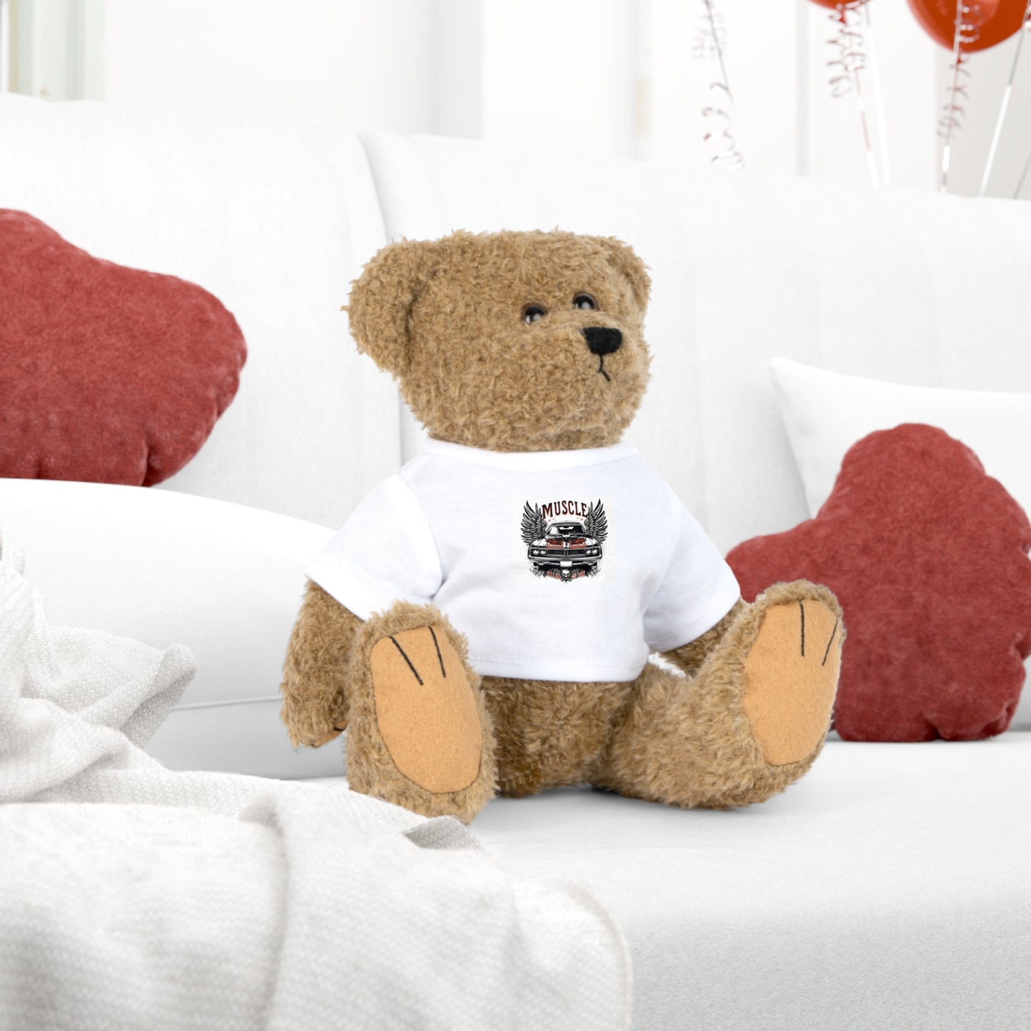 Plush Toy with T-Shirt Funny Gift for a Gearhead