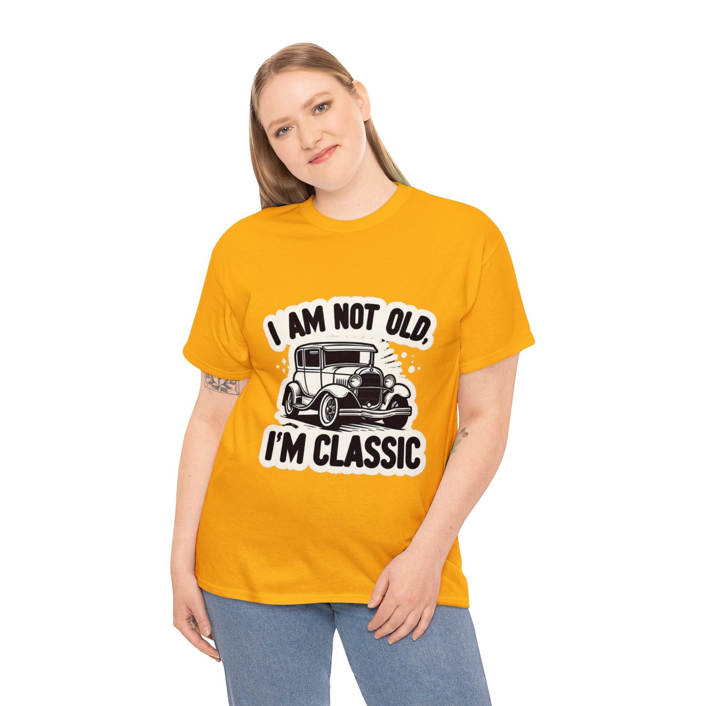 I am not old, I am Classic Heavy Cotton Tee for Car Fan and Mechanics