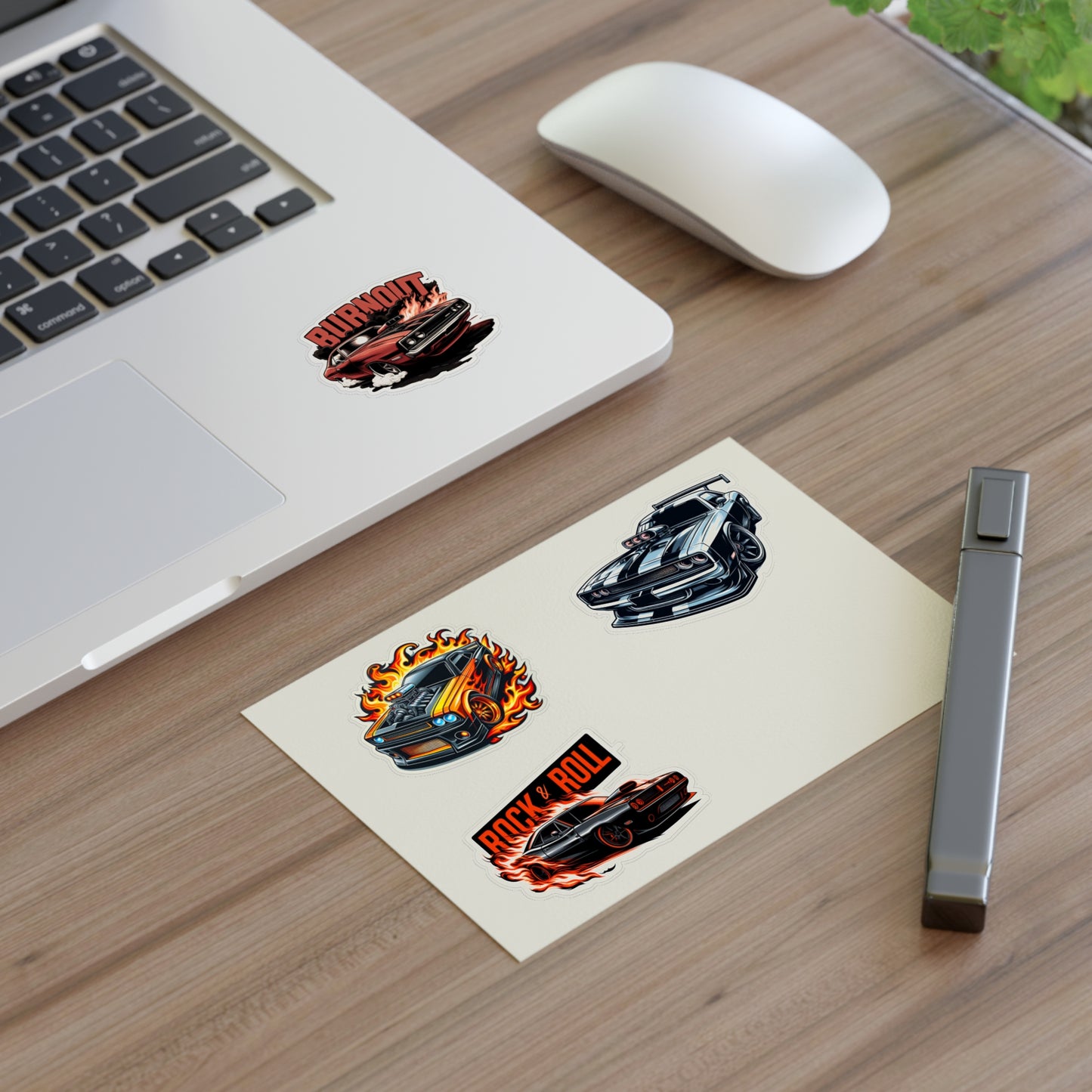 Supercharged Muscle Cars Racing Car Stickers Sheet Holographic Option