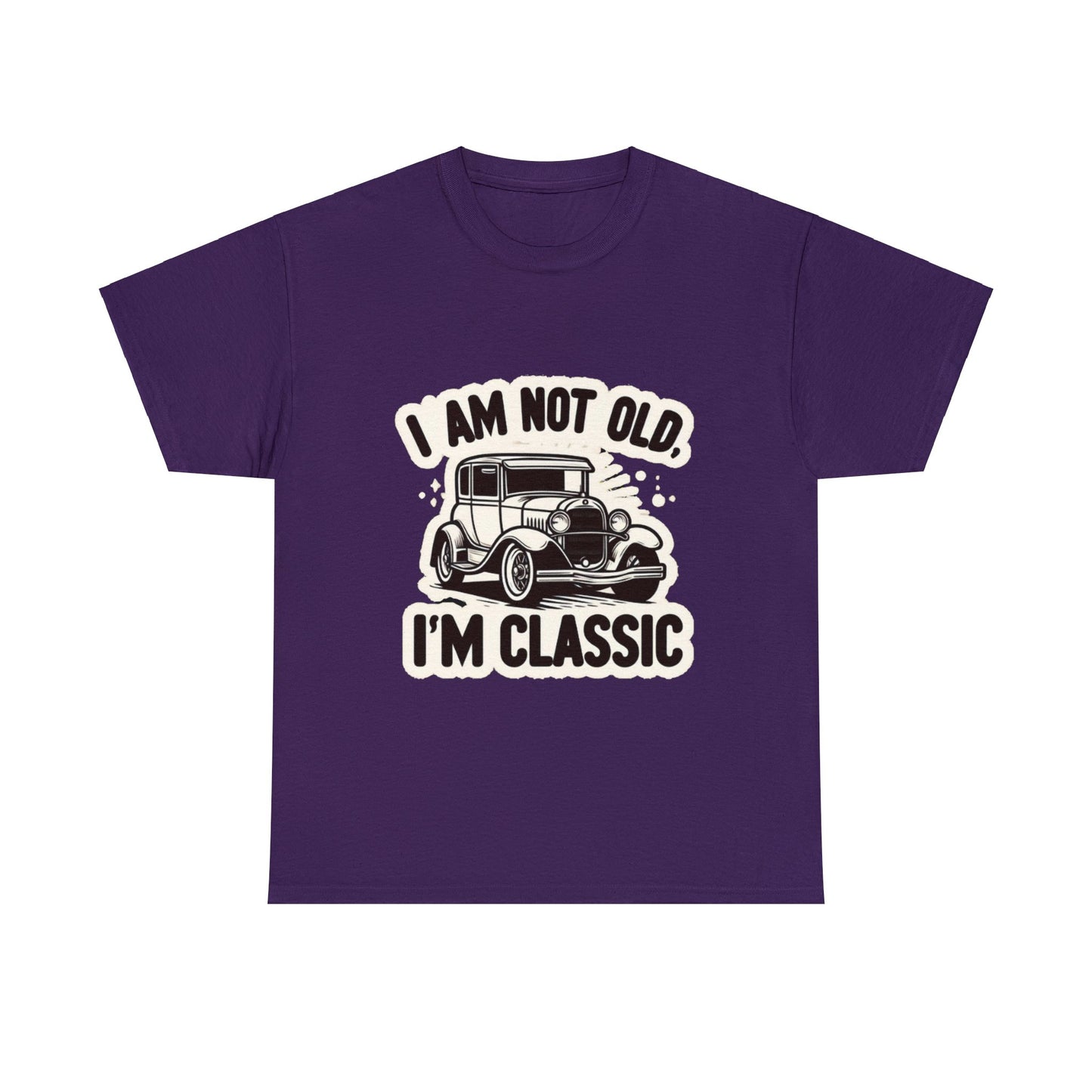 I am not old, I am Classic Heavy Cotton Tee for Car Fan and Mechanics