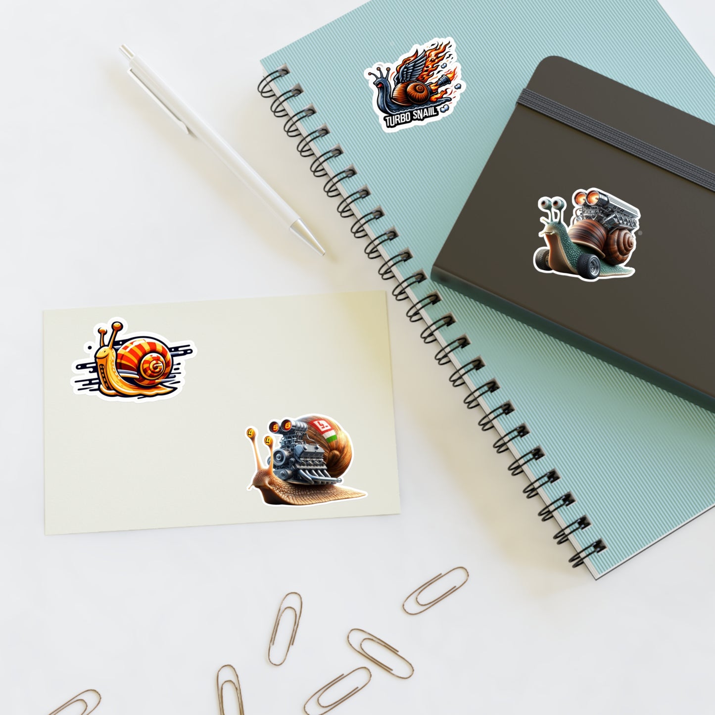 Super Turbo Snail Funny Creative Stickers Sheet for SLeeper Cars Bumper