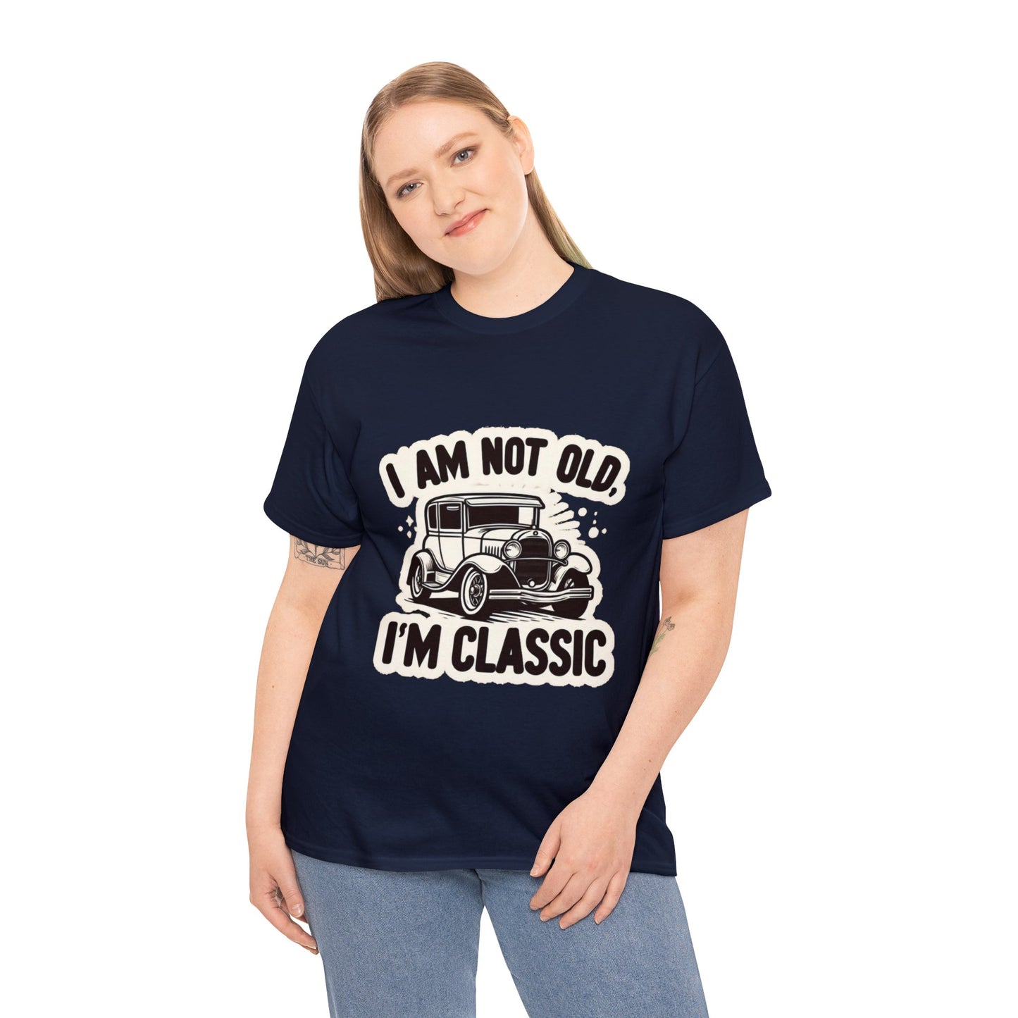 I am not old, I am Classic Heavy Cotton Tee for Car Fan and Mechanics