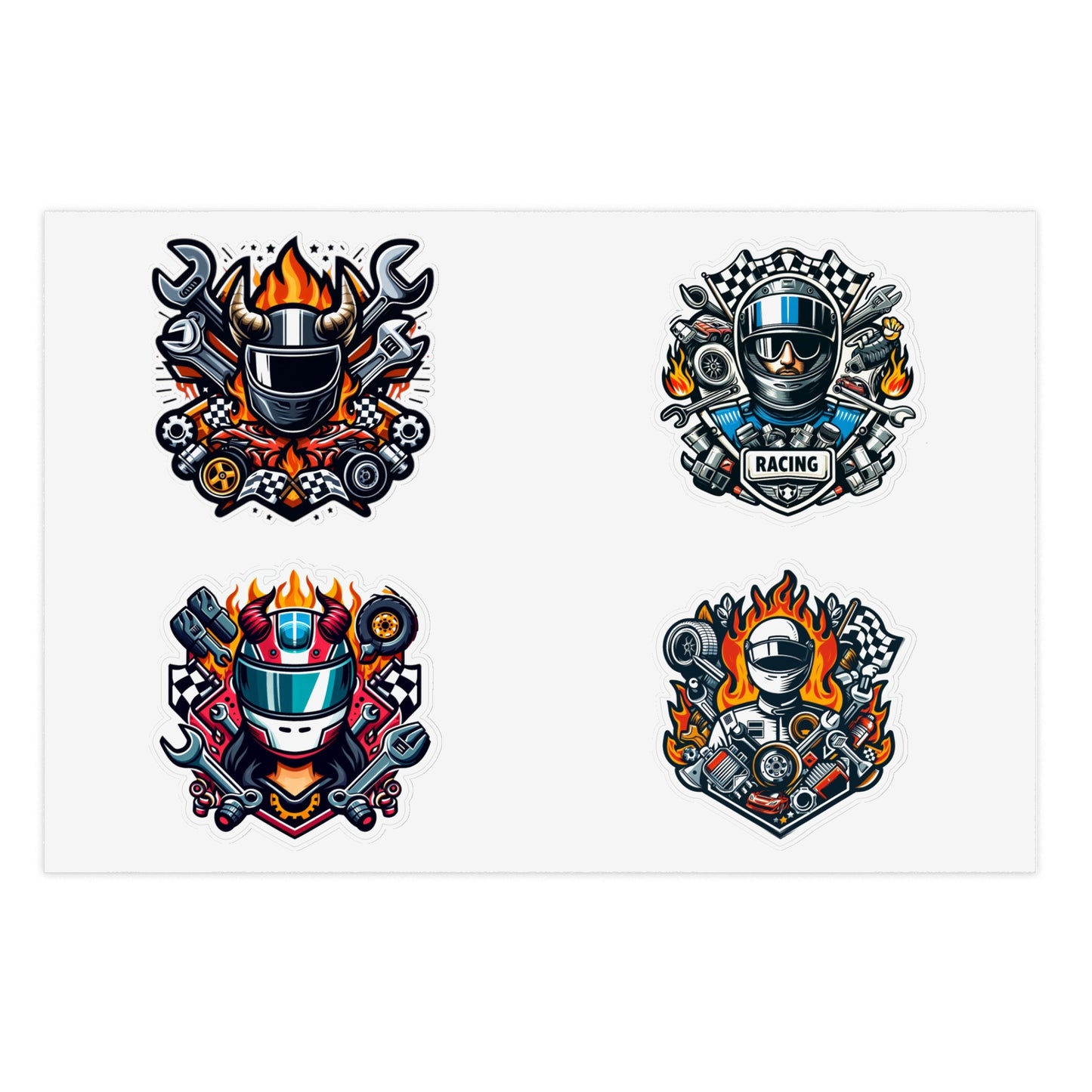 Mechanic With Helmet Sticker Bundle Sheet
