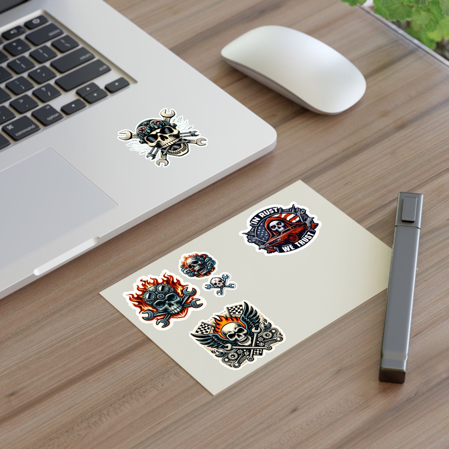 Mechanic Skeleton Crossed Wrenches Sticker Sheets In Rust We Trust Stickers