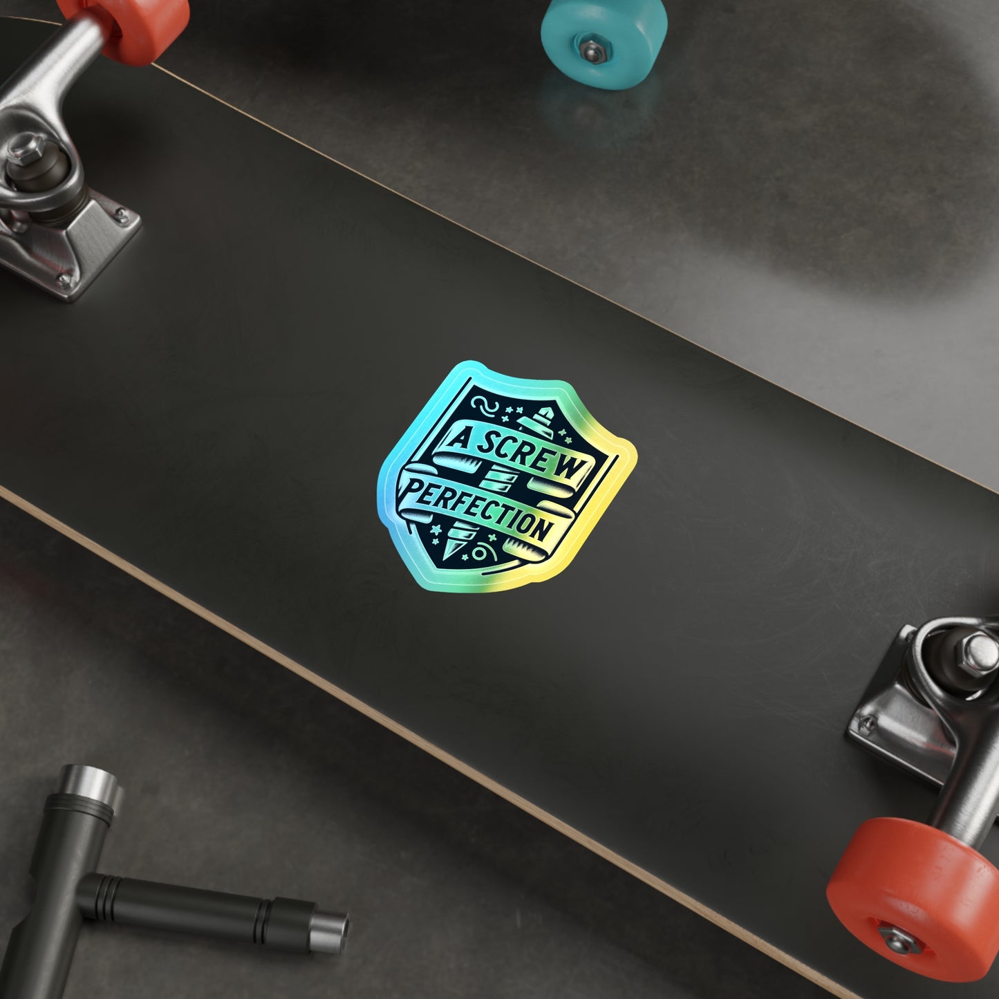 Screw of Perfection, Holographic Die-cut Stickers for Enthusiastic Mechanics