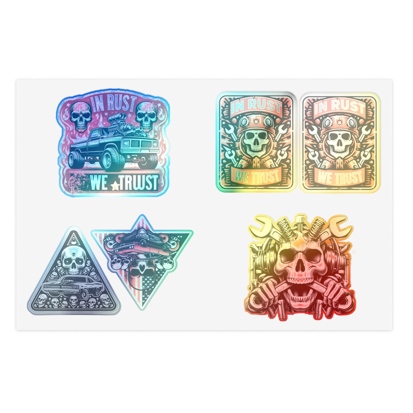 Skulls and Rust Mechanic Stickers Sheet