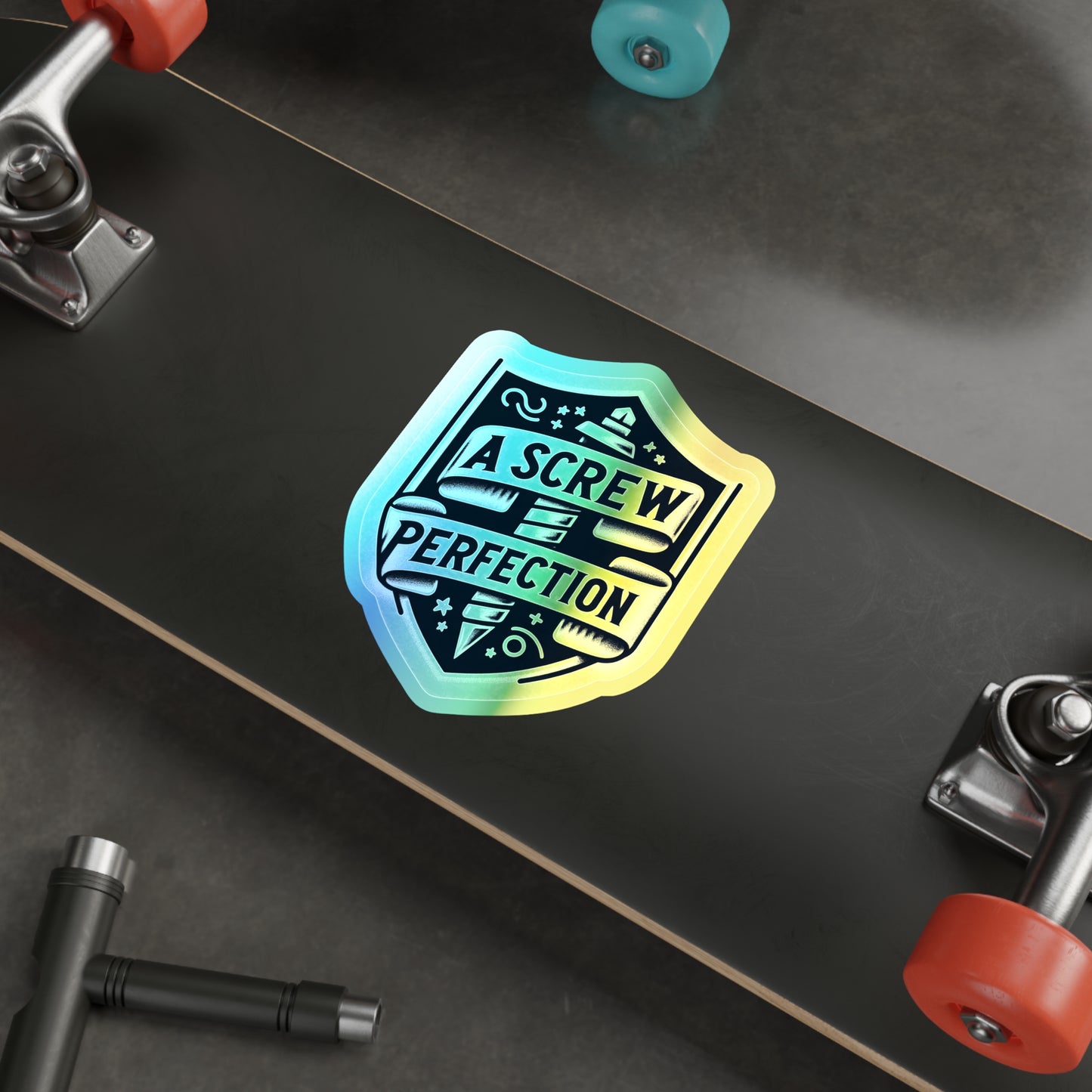 Screw of Perfection, Holographic Die-cut Stickers for Enthusiastic Mechanics