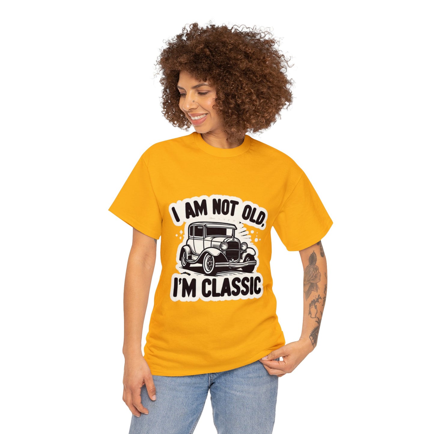 I am not old, I am Classic Heavy Cotton Tee for Car Fan and Mechanics