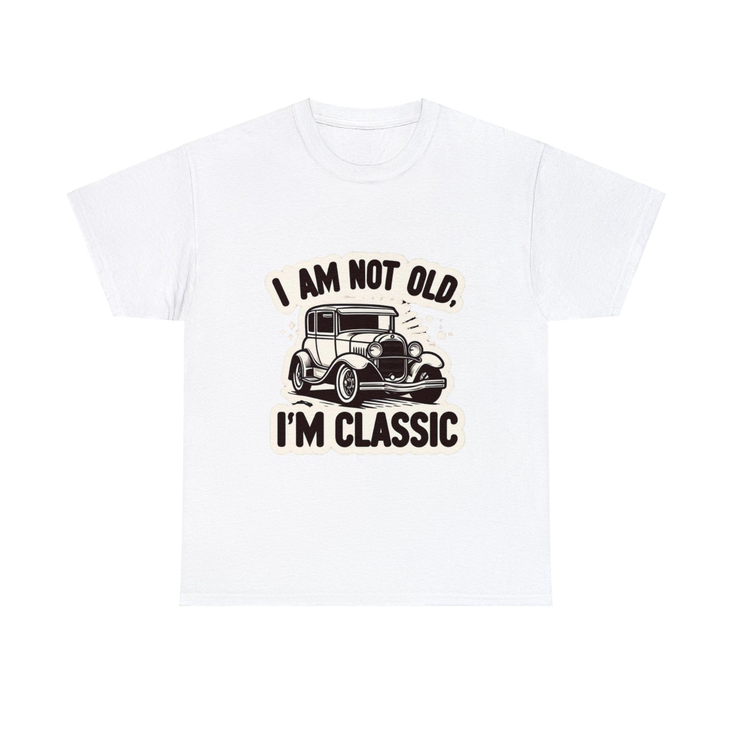I am not old, I am Classic Heavy Cotton Tee for Car Fan and Mechanics
