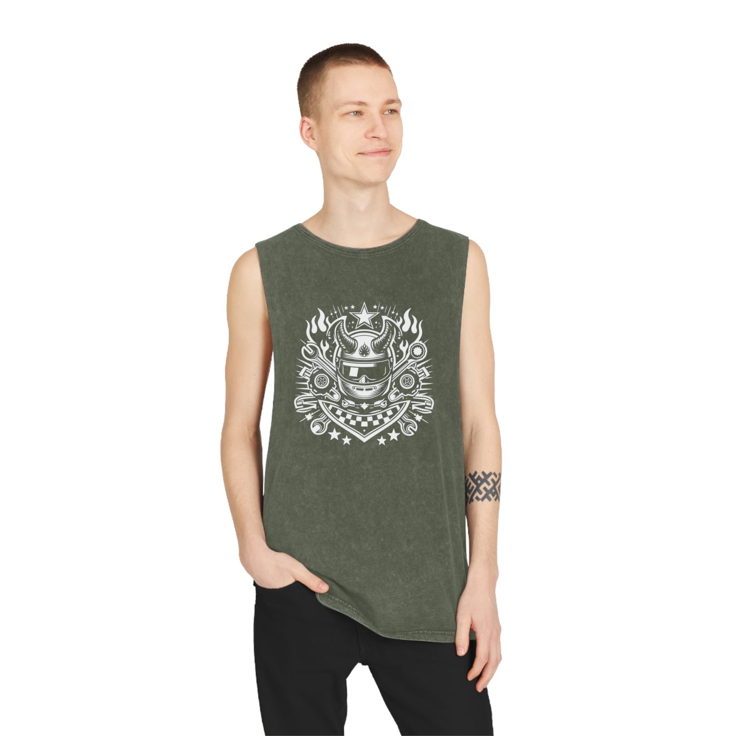 Unisex Stonewash Tank Top for Mechanics