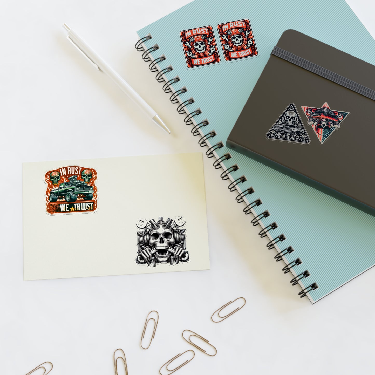 Skulls and Rust Mechanic Stickers Sheet