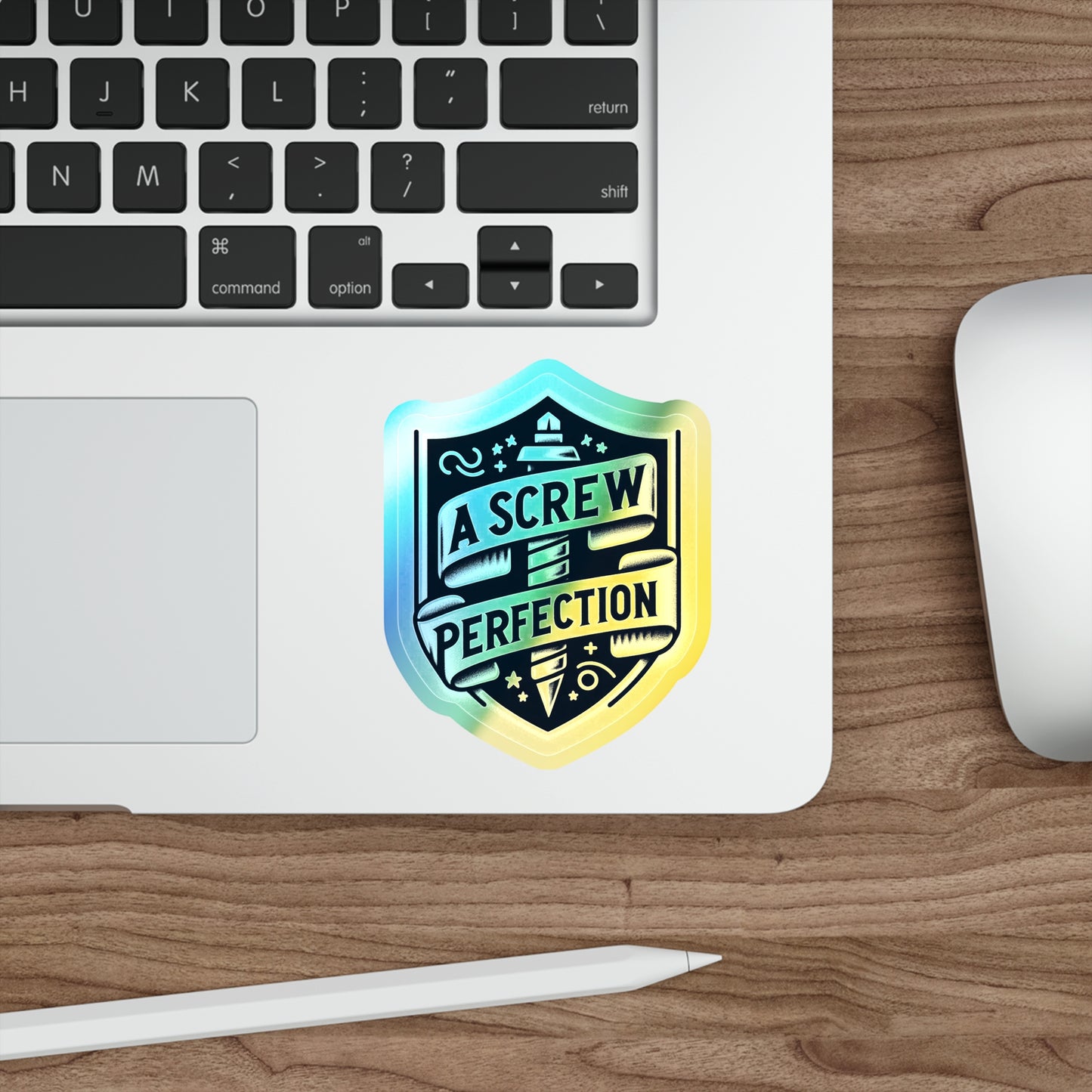 Screw of Perfection, Holographic Die-cut Stickers for Enthusiastic Mechanics