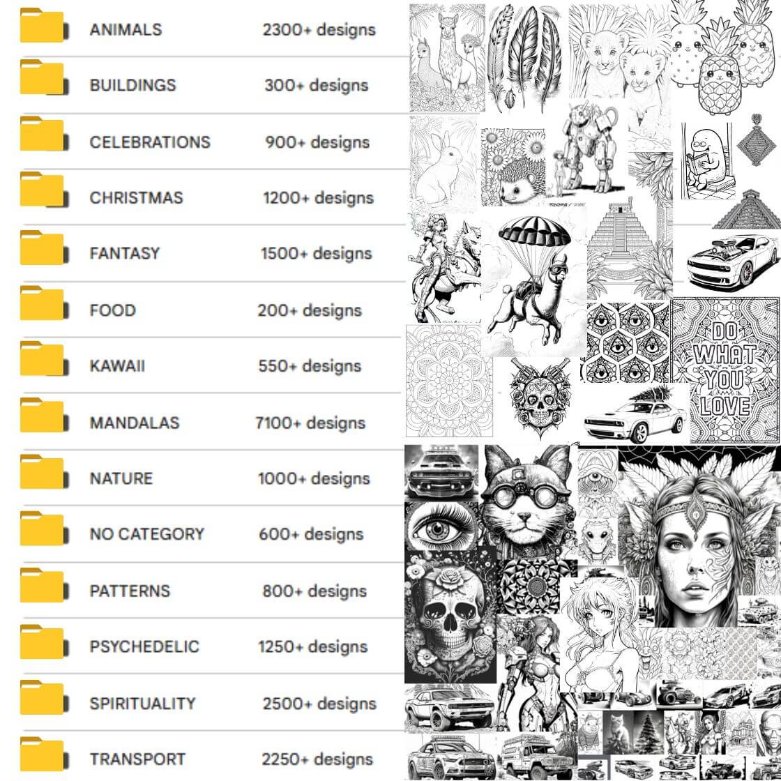 Online Training Course: Create Your Own Coloring Books (create, edit, upload and selfpublish) +30,000 PLR Coloring Designs