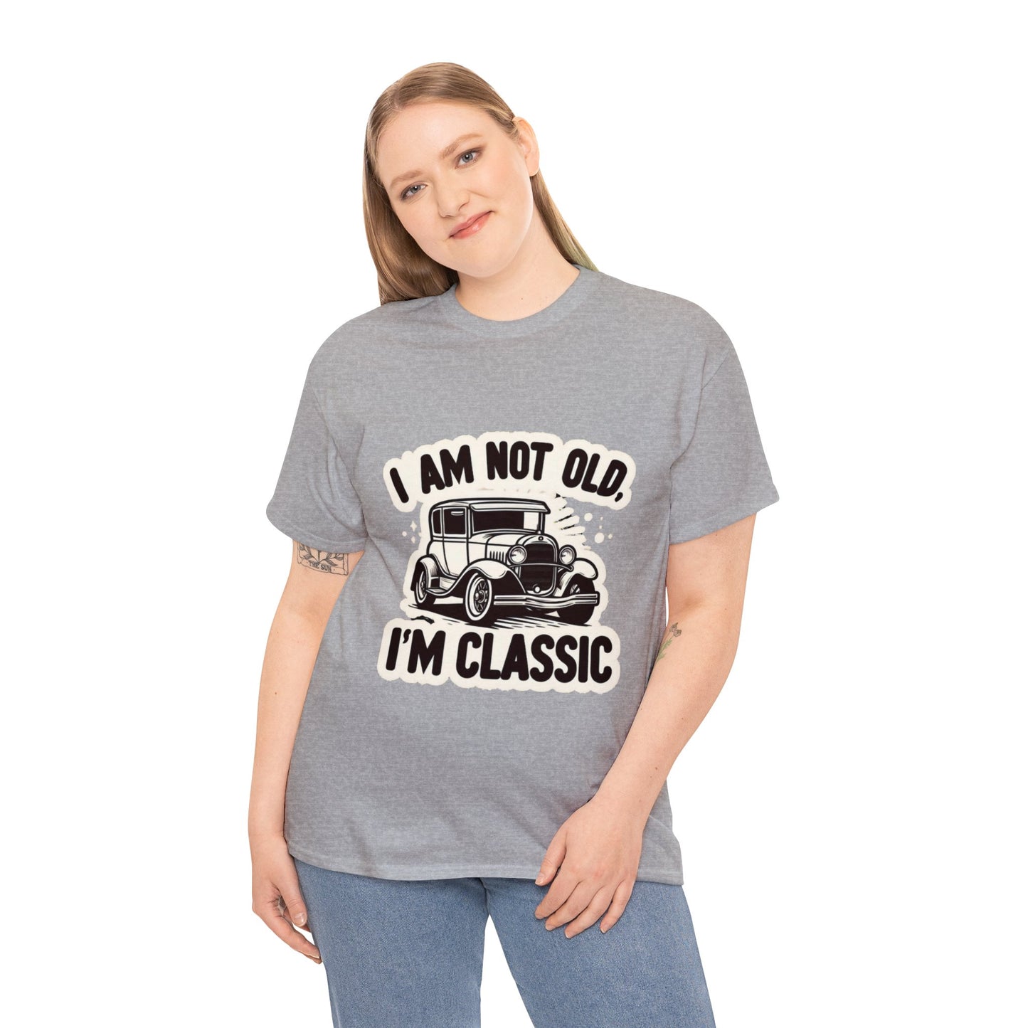 I am not old, I am Classic Heavy Cotton Tee for Car Fan and Mechanics