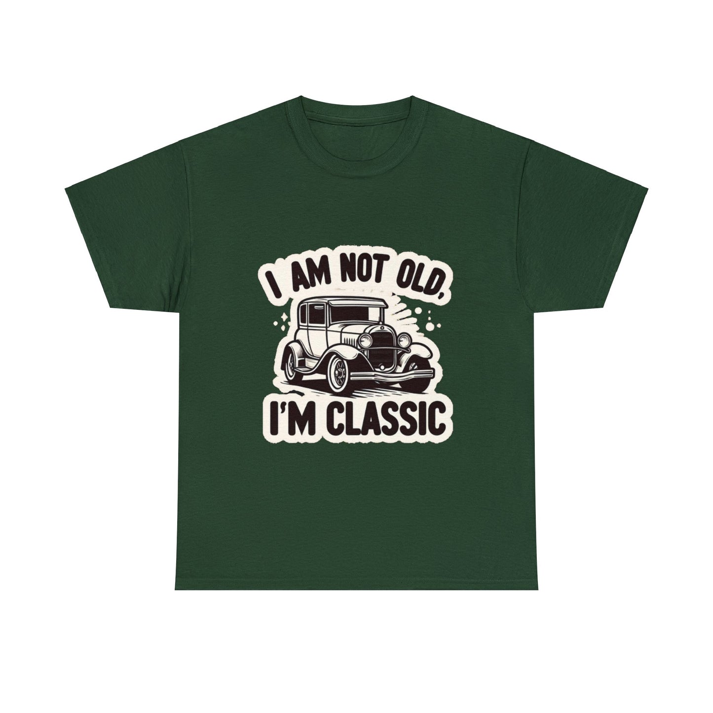 I am not old, I am Classic Heavy Cotton Tee for Car Fan and Mechanics
