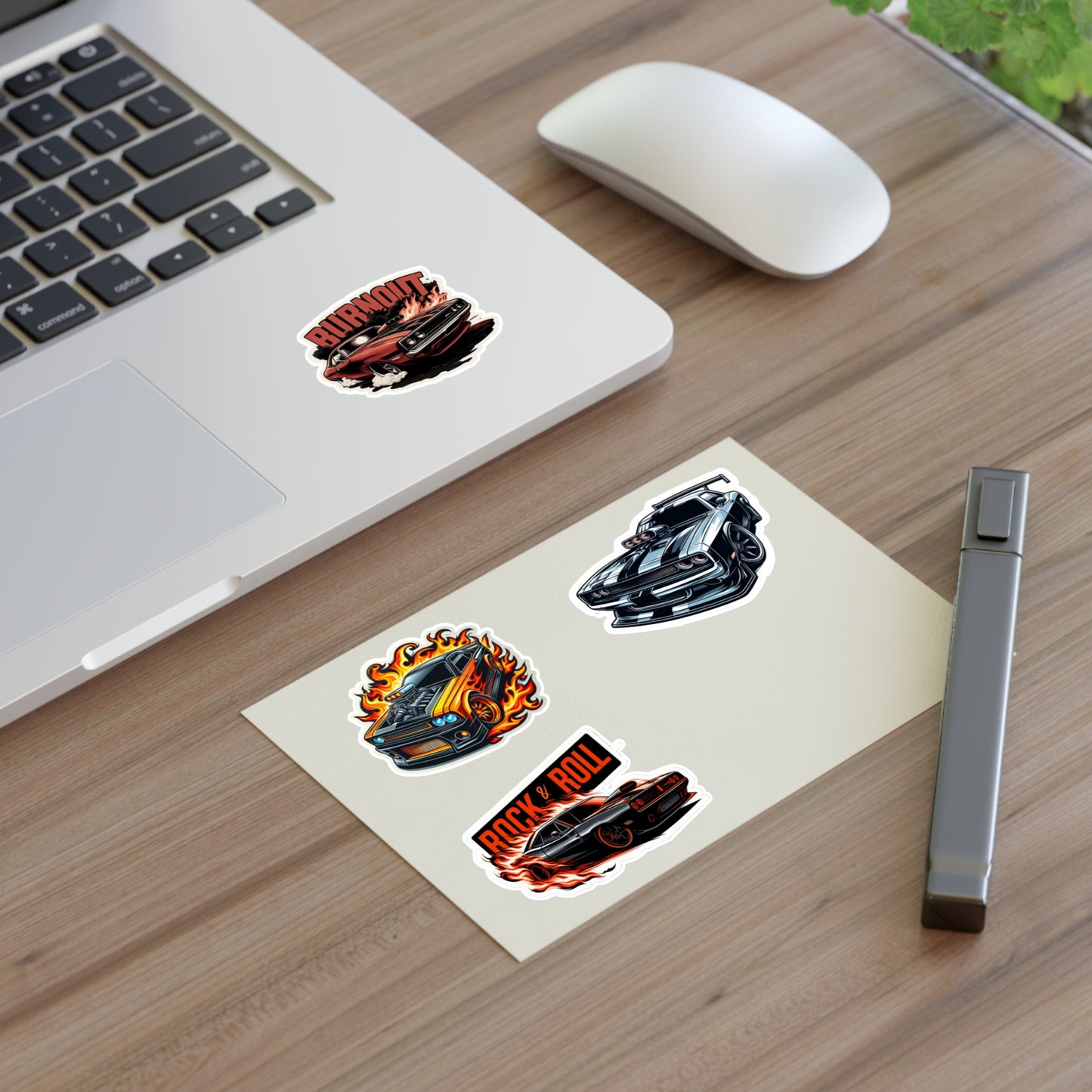 Supercharged Muscle Cars Racing Car Stickers Sheet Holographic Option