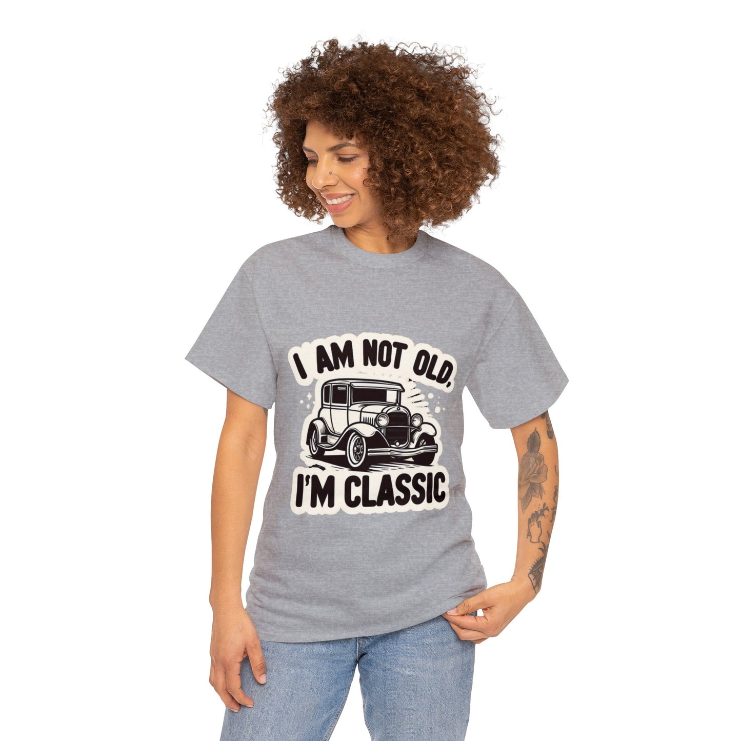 I am not old, I am Classic Heavy Cotton Tee for Car Fan and Mechanics
