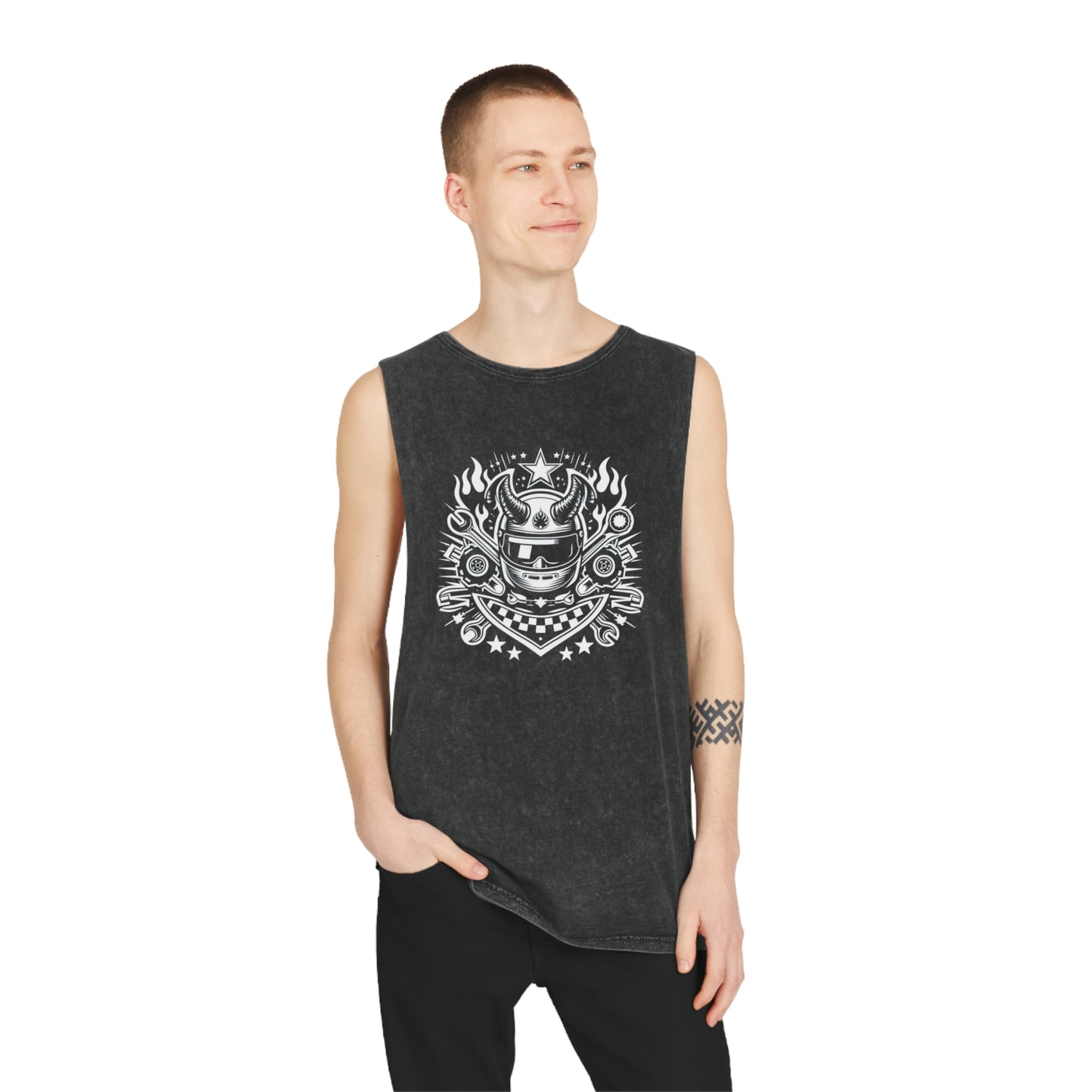 Unisex Stonewash Tank Top for Mechanics
