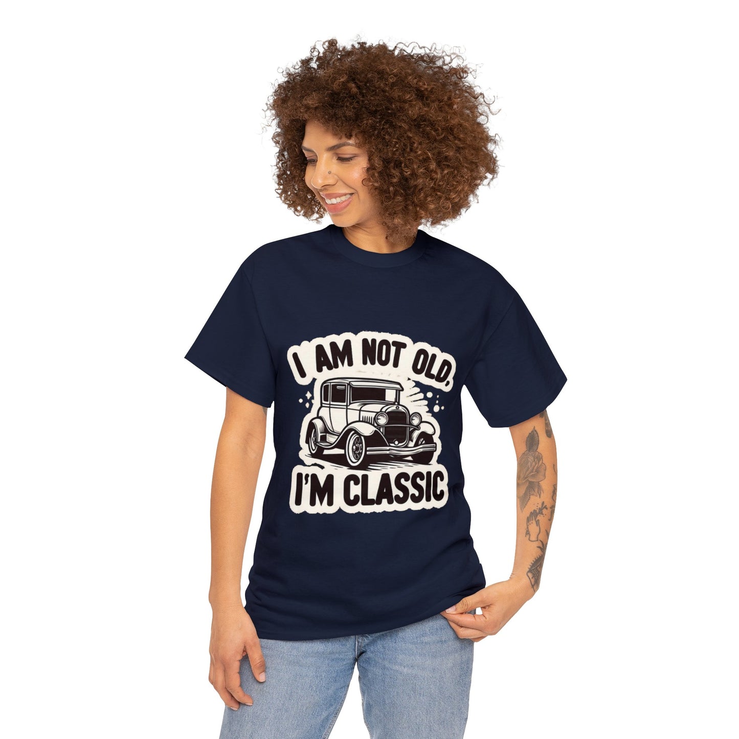 I am not old, I am Classic Heavy Cotton Tee for Car Fan and Mechanics