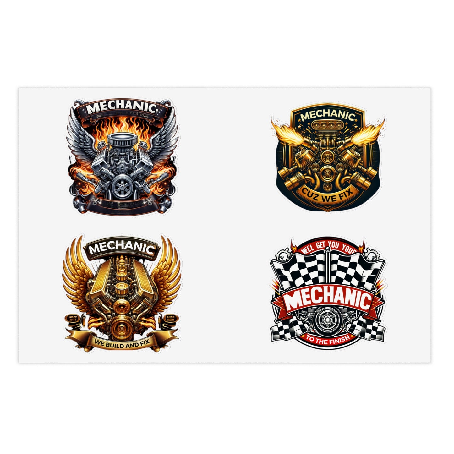 I Am Mechanic Sticker Sheets Bundle