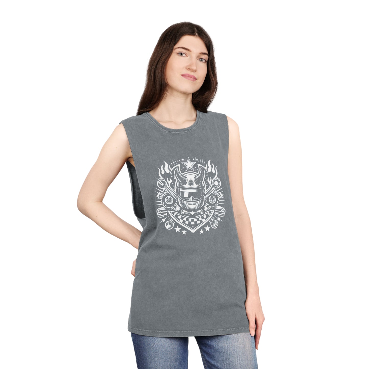 Unisex Stonewash Tank Top for Mechanics