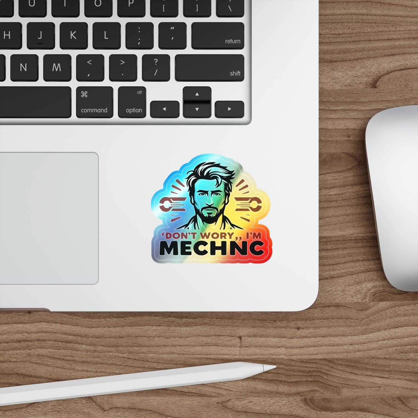 I am Your Mechanic, Holographic Die-cut Stickers for Dedicated Mechanics
