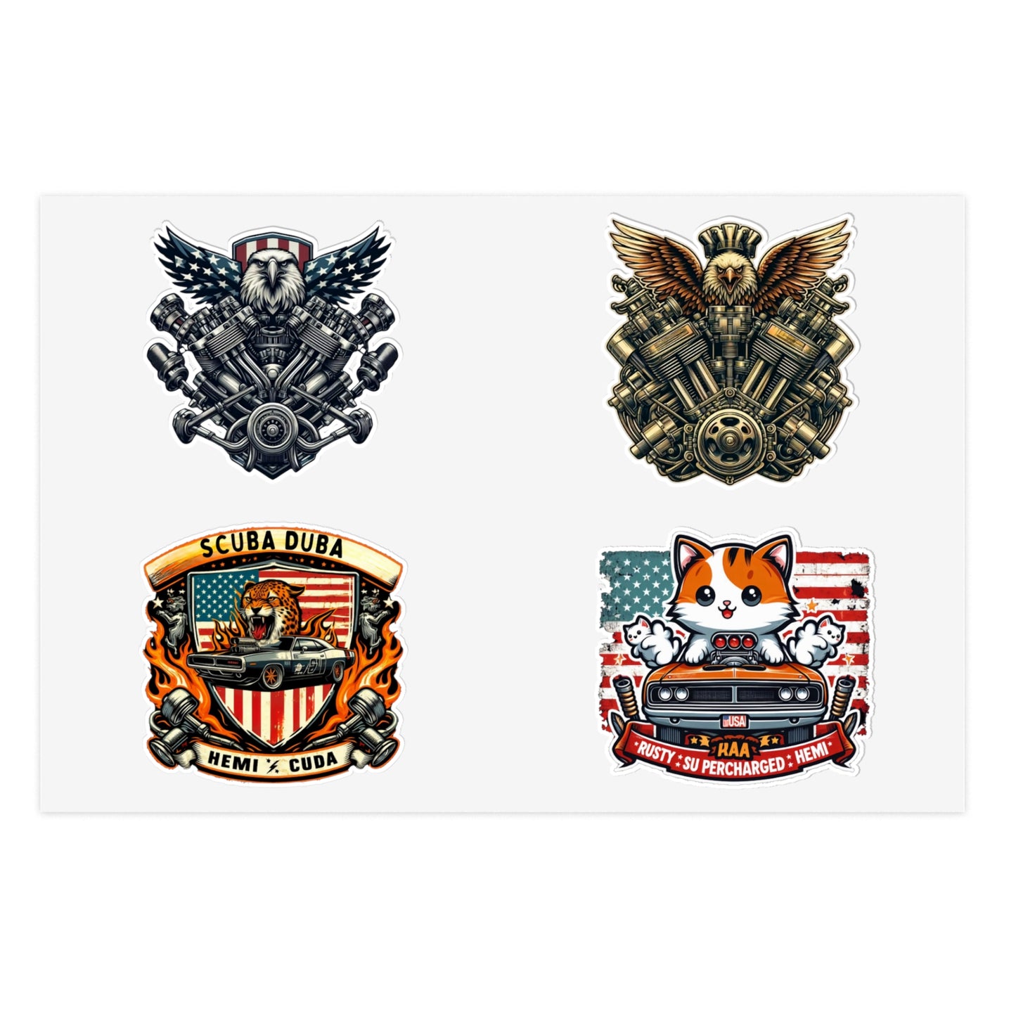 Eagle Muscle Car Sticker Sheet