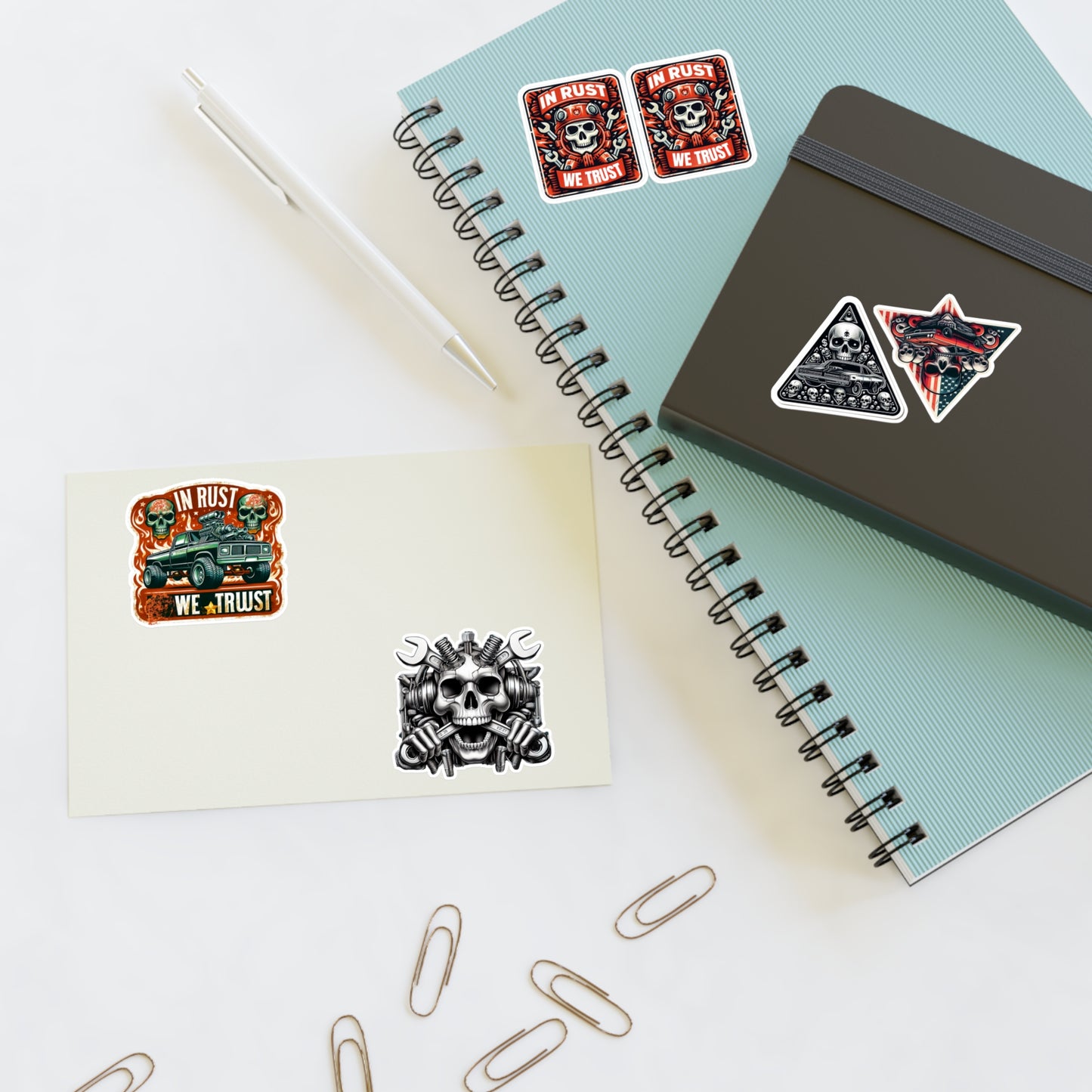 Skulls and Rust Mechanic Stickers Sheet
