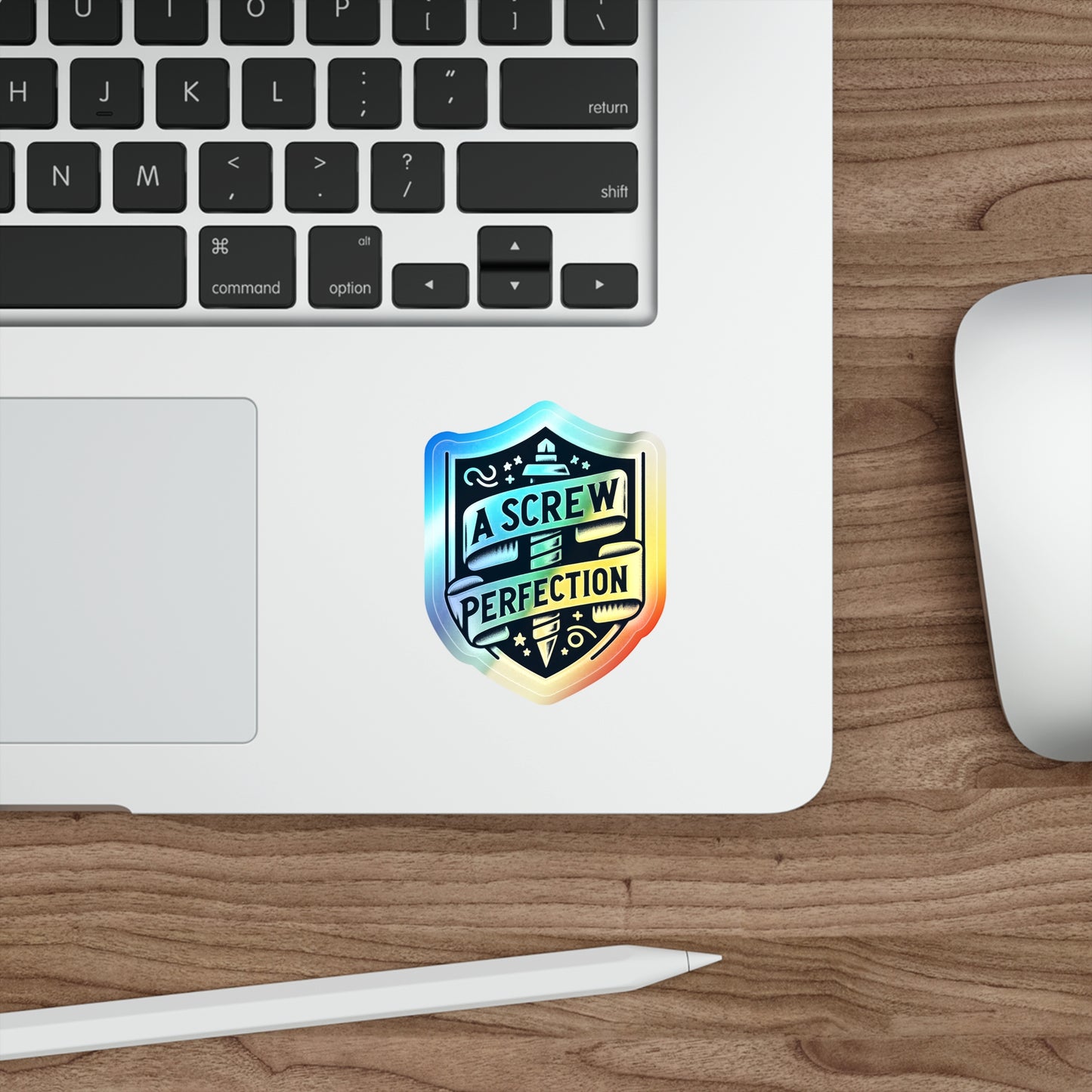 Screw of Perfection, Holographic Die-cut Stickers for Enthusiastic Mechanics