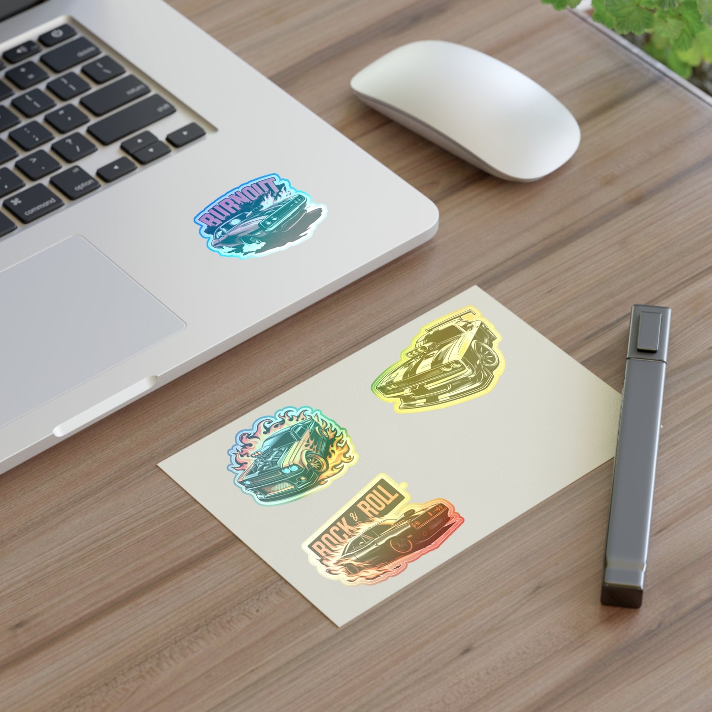 Supercharged Muscle Cars Racing Car Stickers Sheet Holographic Option