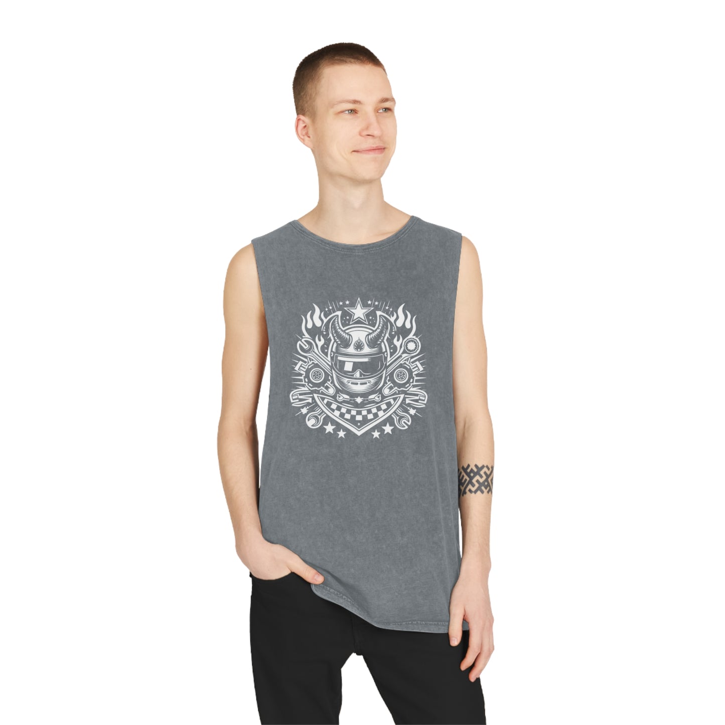 Unisex Stonewash Tank Top for Mechanics