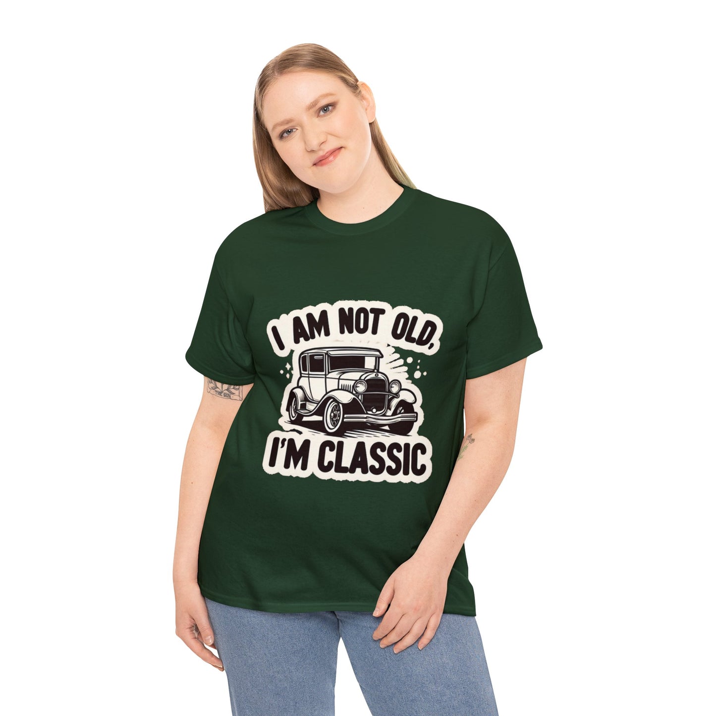 I am not old, I am Classic Heavy Cotton Tee for Car Fan and Mechanics