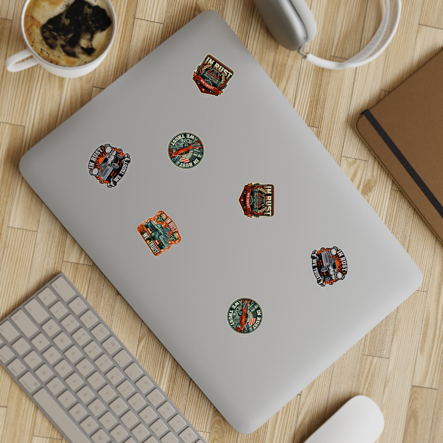 5 Sheet Bundle In Rust We Trust Sticker, Stickers For Mechanics and Car fans