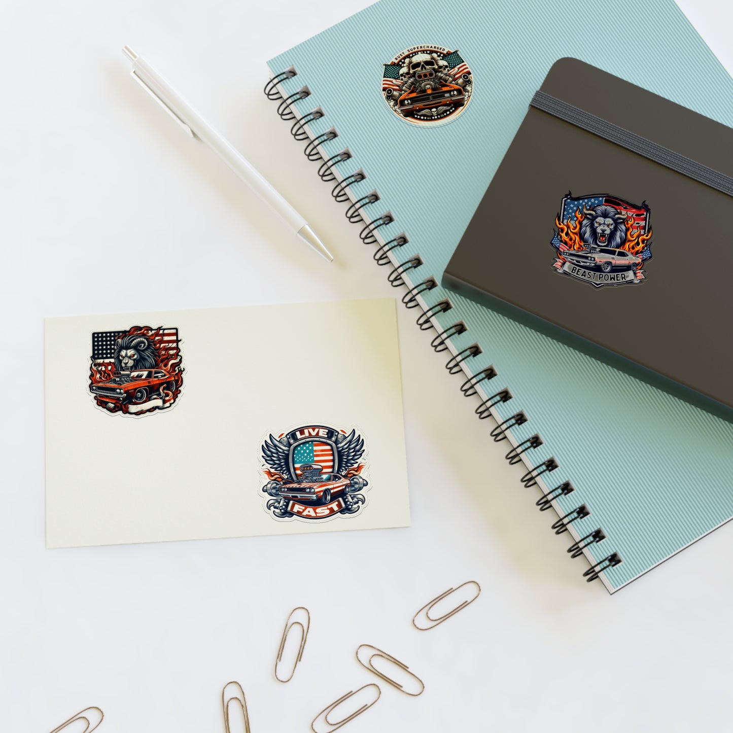 Muscle Cars, Racing Car Sticker Sheet