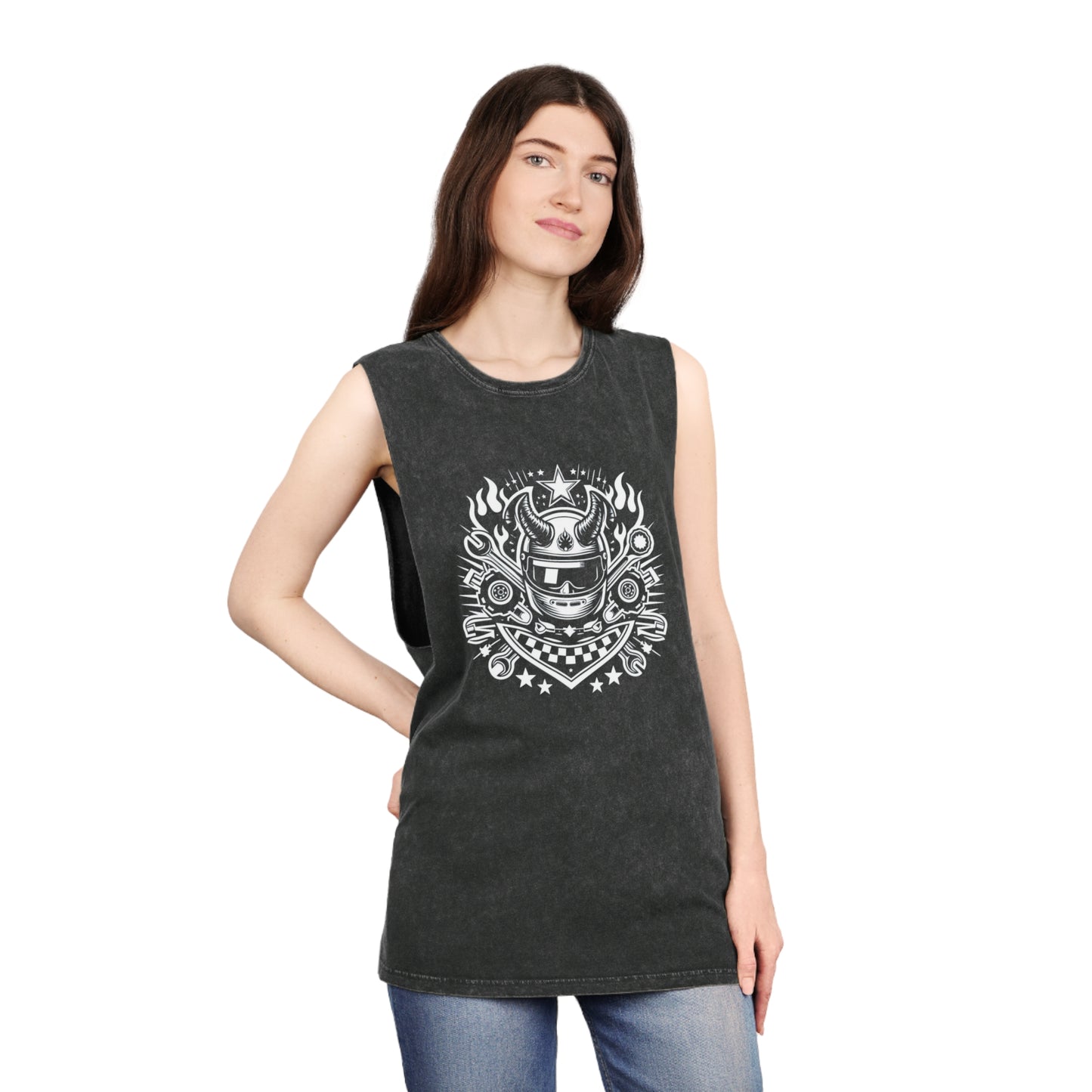 Unisex Stonewash Tank Top for Mechanics
