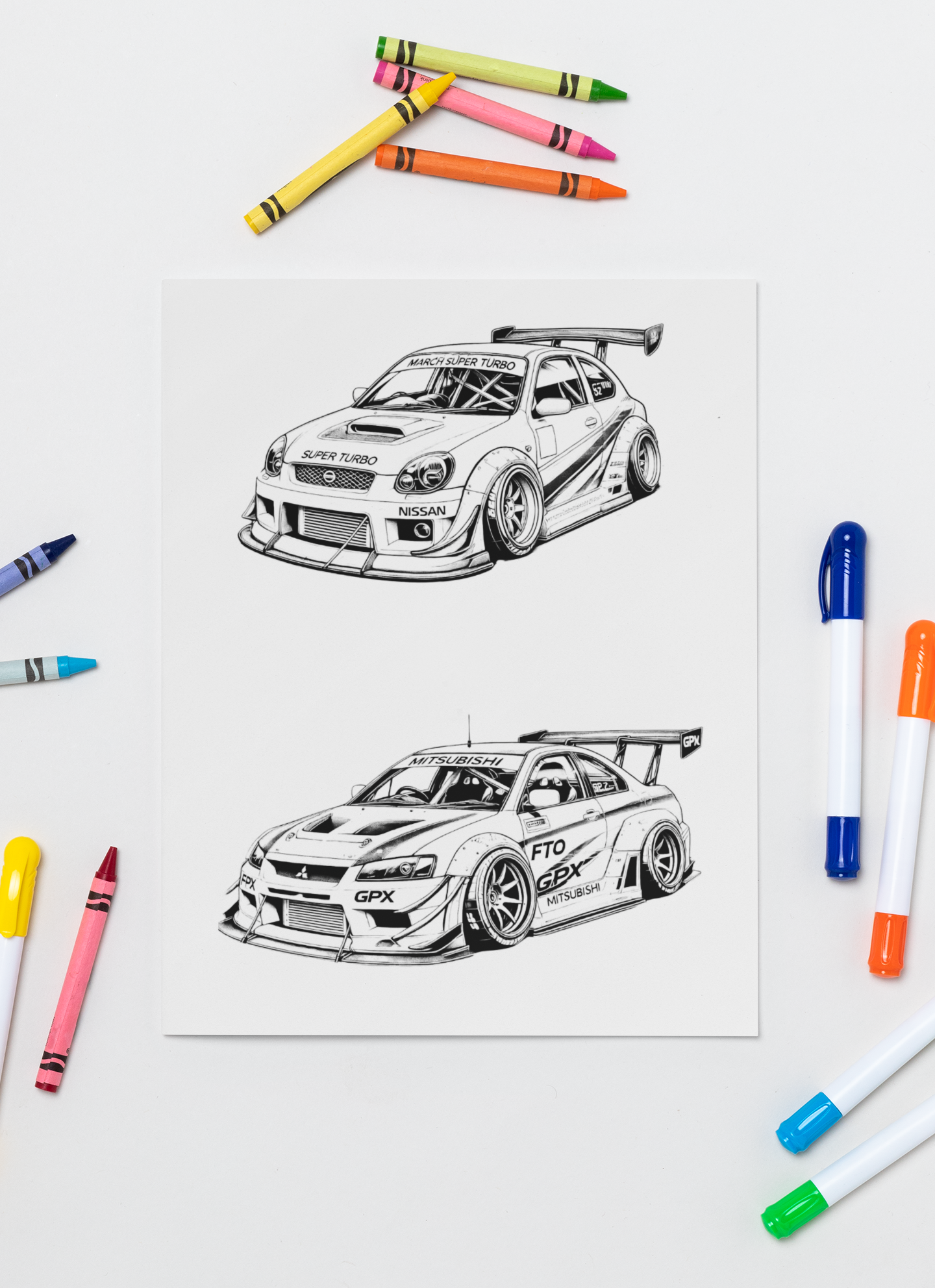 JDM Coloring Book RPM-6 with a Gift of 8555+ Coloring Designs