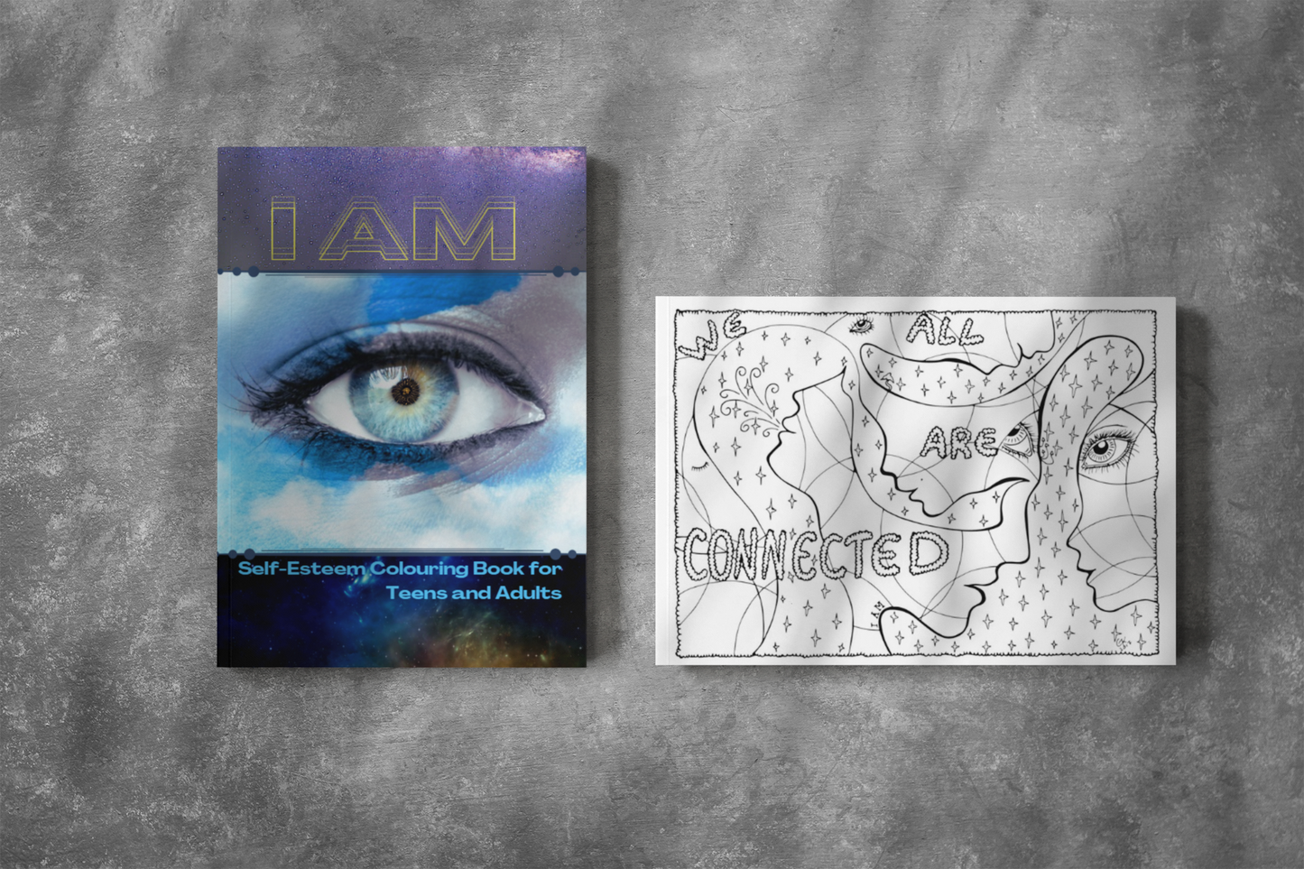 I AM Self Esteem Coloring Book for Teens and Adults HAND DRAWN DESIGNS