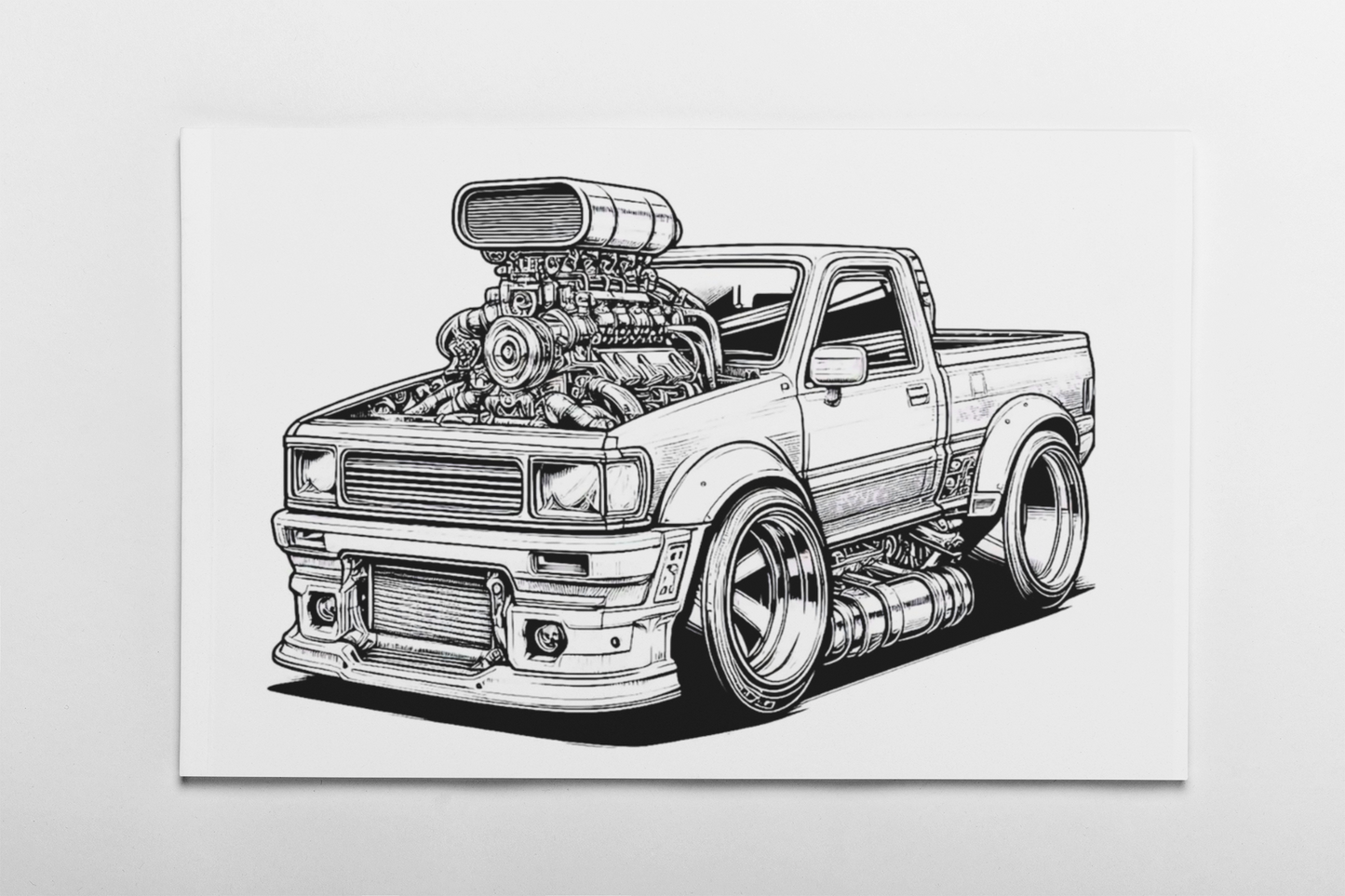 Supercharged Pickup Trucks Coloring Book RPM-4 with a Gift of 8555+ Coloring Designs