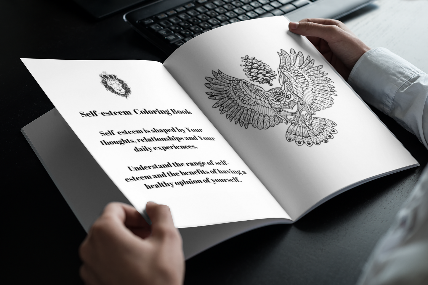 I AM Self Esteem Coloring Book for Teens and Adults HAND DRAWN DESIGNS