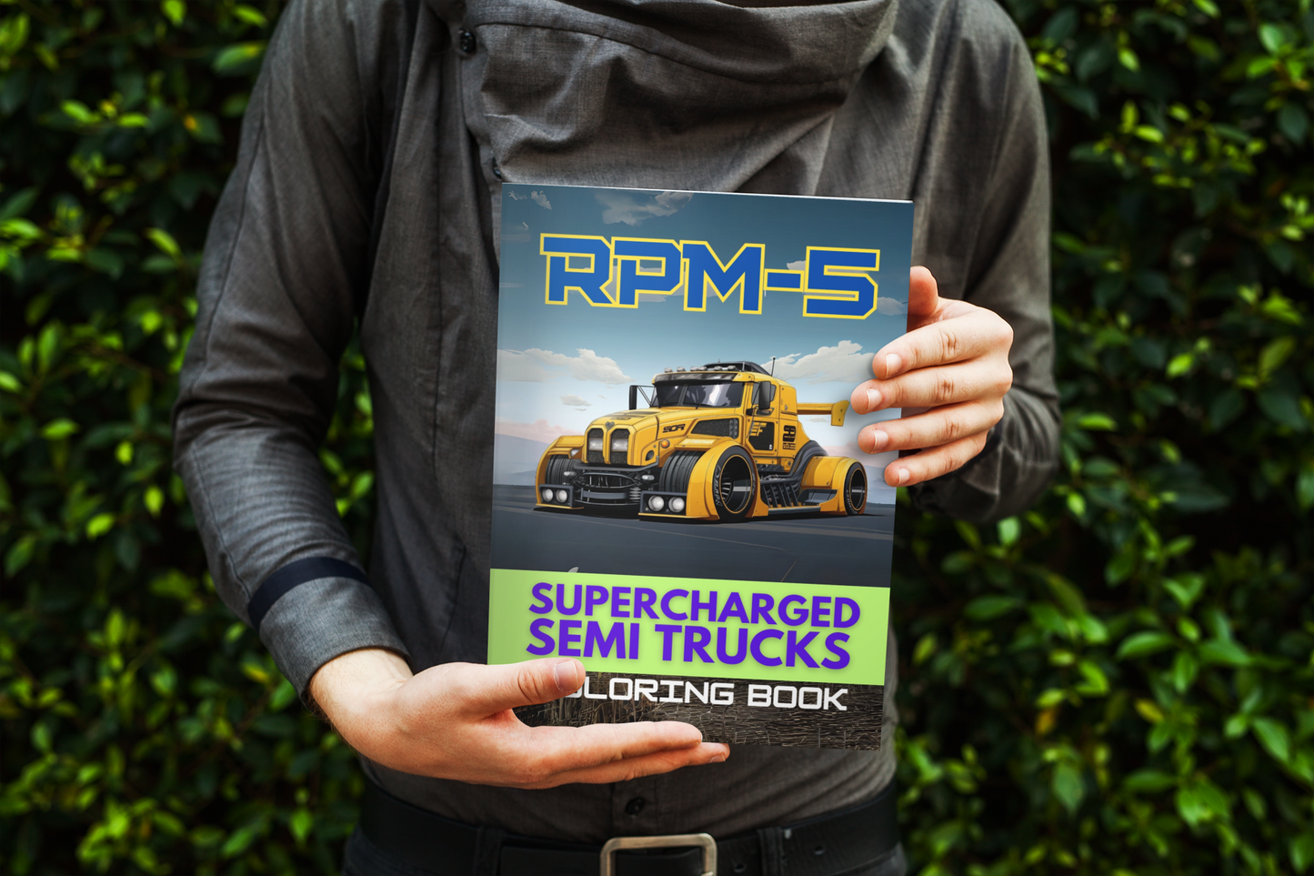 Semi Trucks Coloring Book RPM-5 with a Gift of 8555+ Coloring Designs