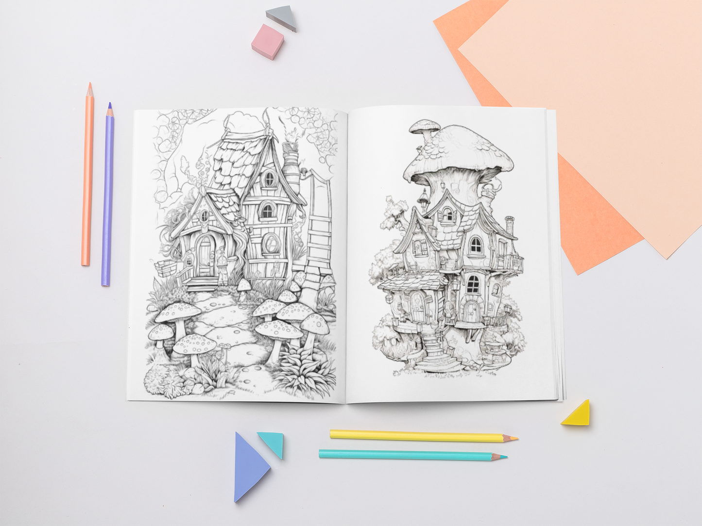 Gnome Homes Coloring Book with a gift of 8555+ Coloring Printable Designs