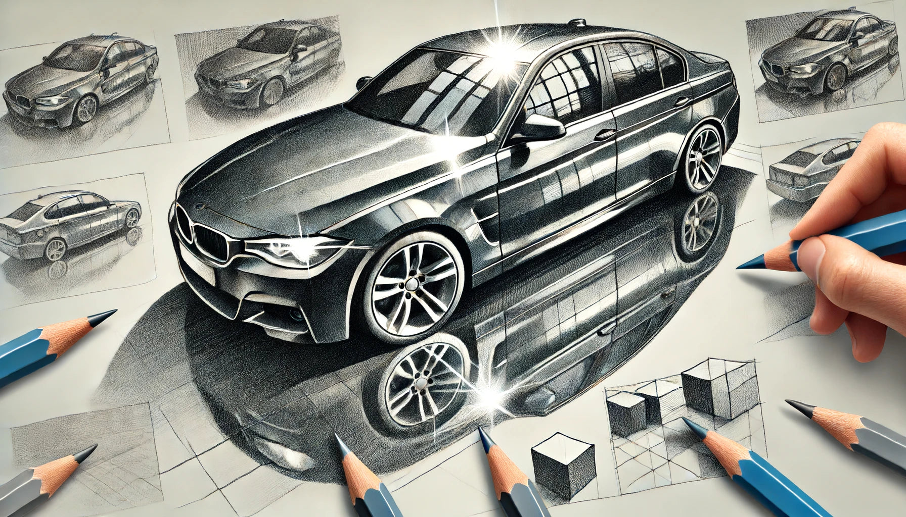 Car Drawn Rendering Coloring Tips for Realistic Car Designs – Gleznukalns Creative