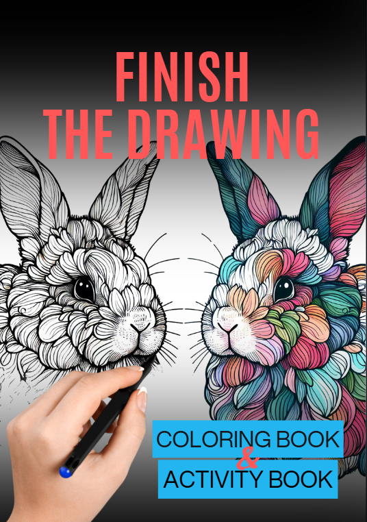 Spark Creativity with the NEW Book: Finish the  Drawing Kids Activity Book & Coloring Book