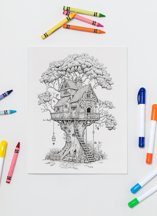 Escape to Nature with the NEW Coloring Book: Tree Cabins