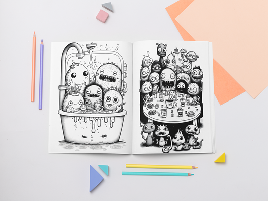 NEW Million Little Monsters Published Coloring Book