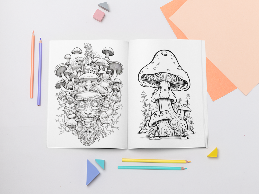 NEW Coloring Book: the Mushrooms, They are Surging the forest