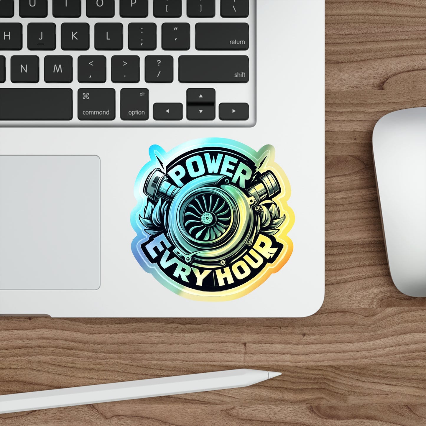 Power Evry Hour Holographic Die-cut Stickers