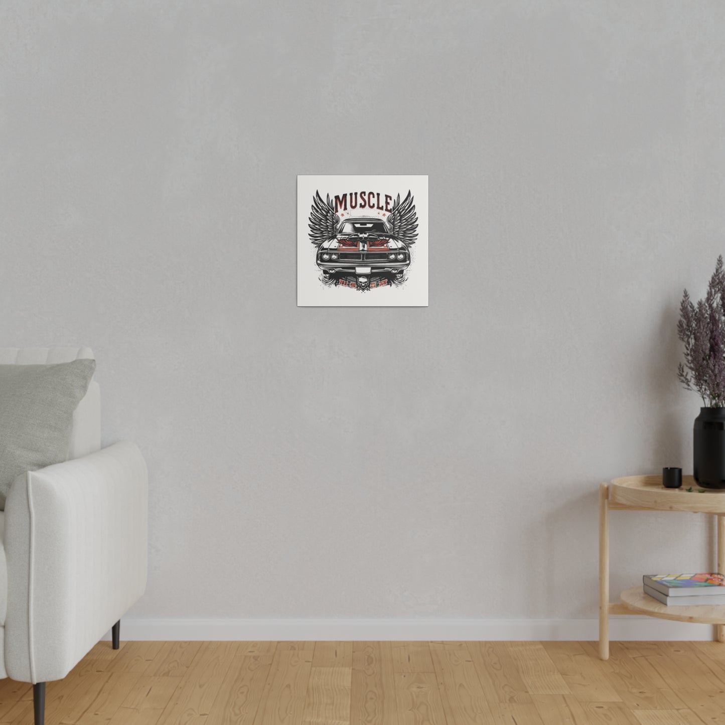 Muscle Car with Wings, Matte Canvas, Stretched, gift for Gearhead